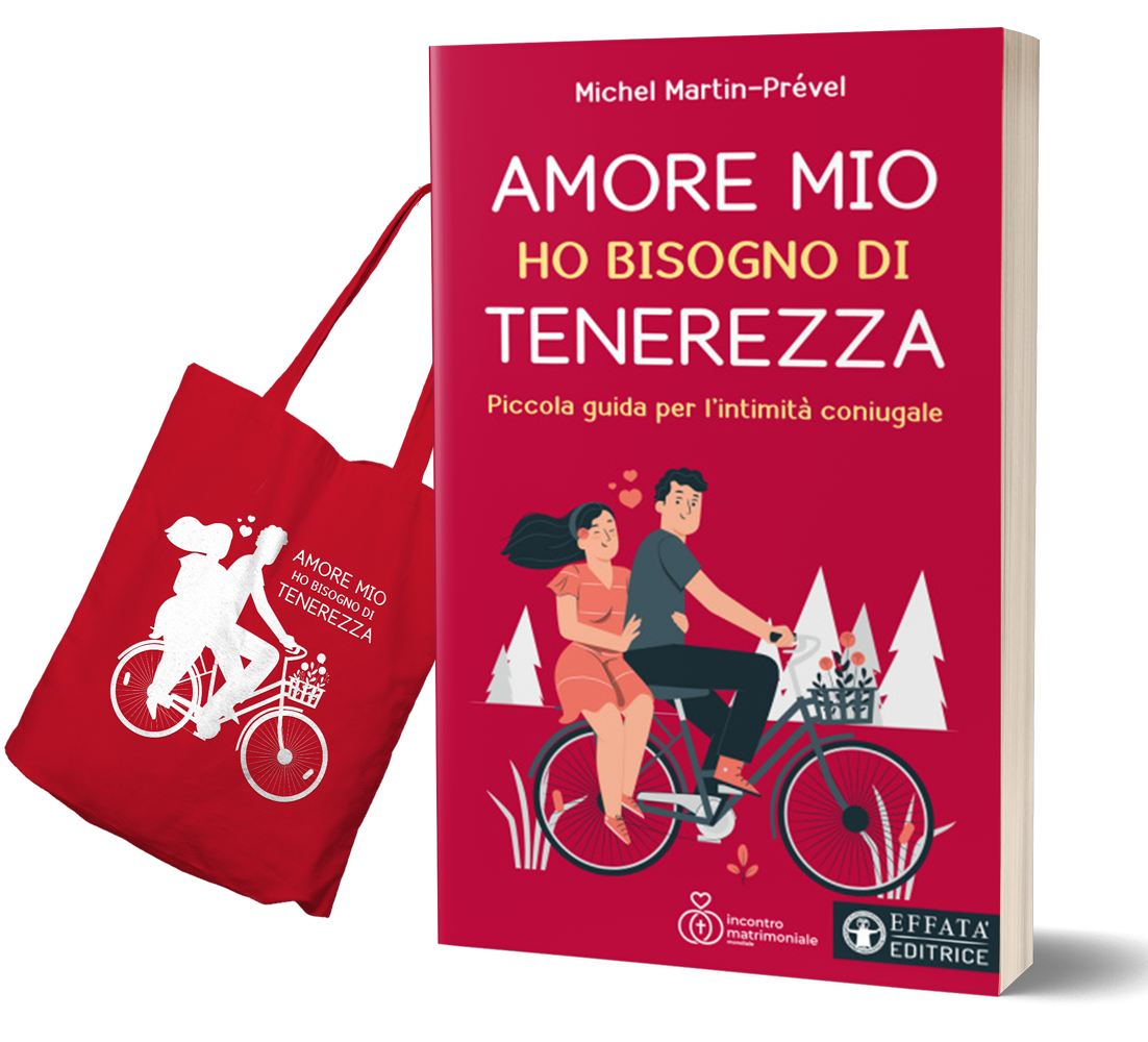 Kit borsa + 10 copie «Amore mio ho bisogno di tenerezza»